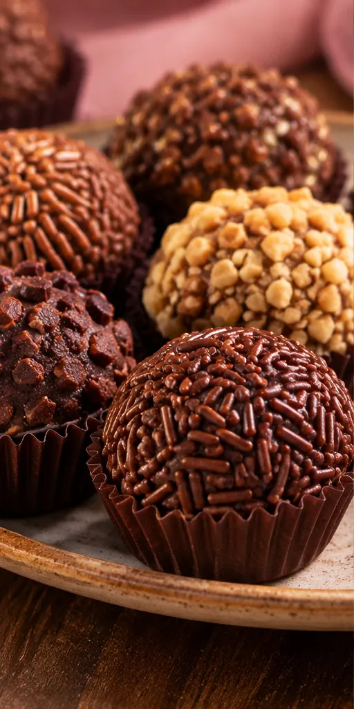 Brigadeiros Gourmet Zero com granulado e castanhas